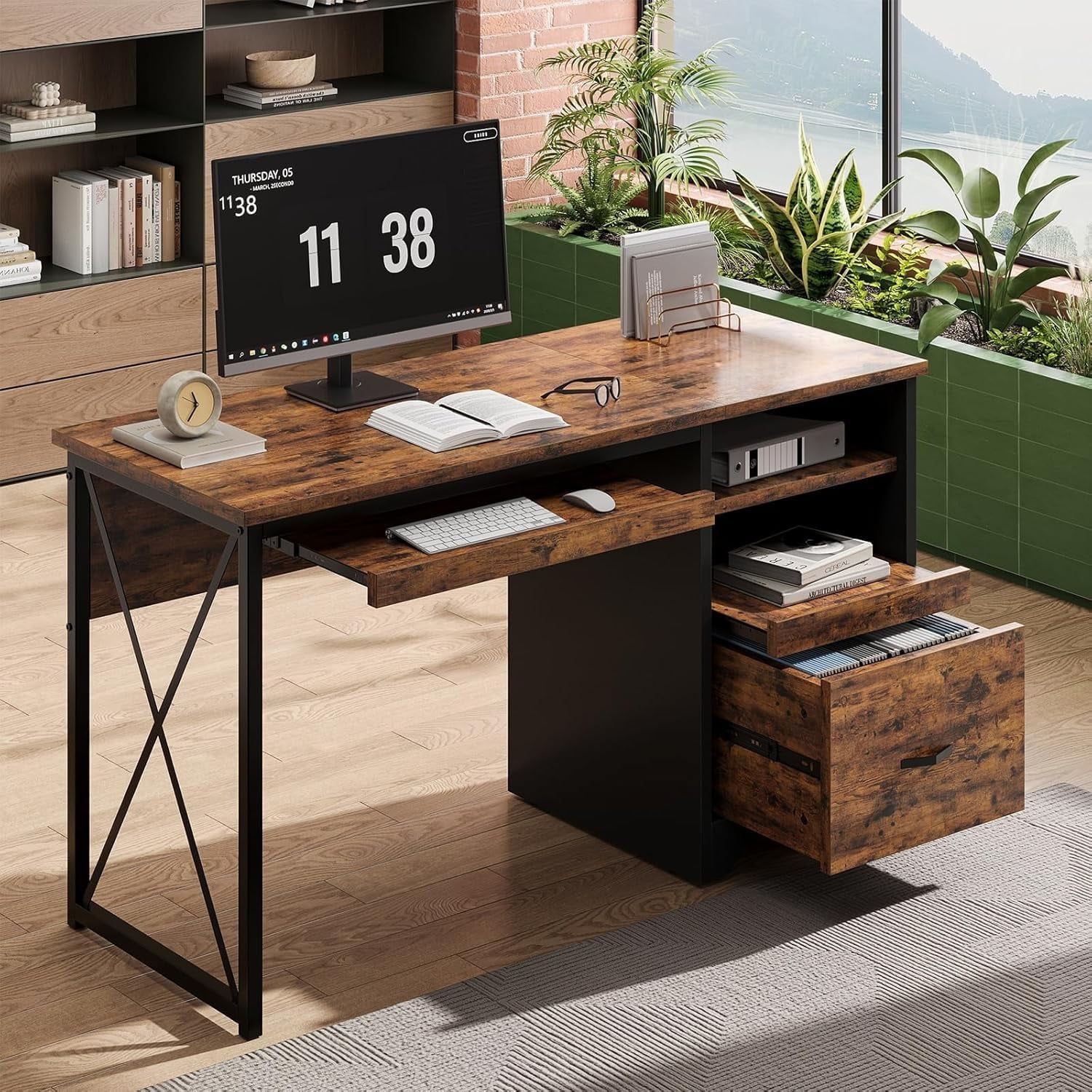 47-inch office desk with storage product