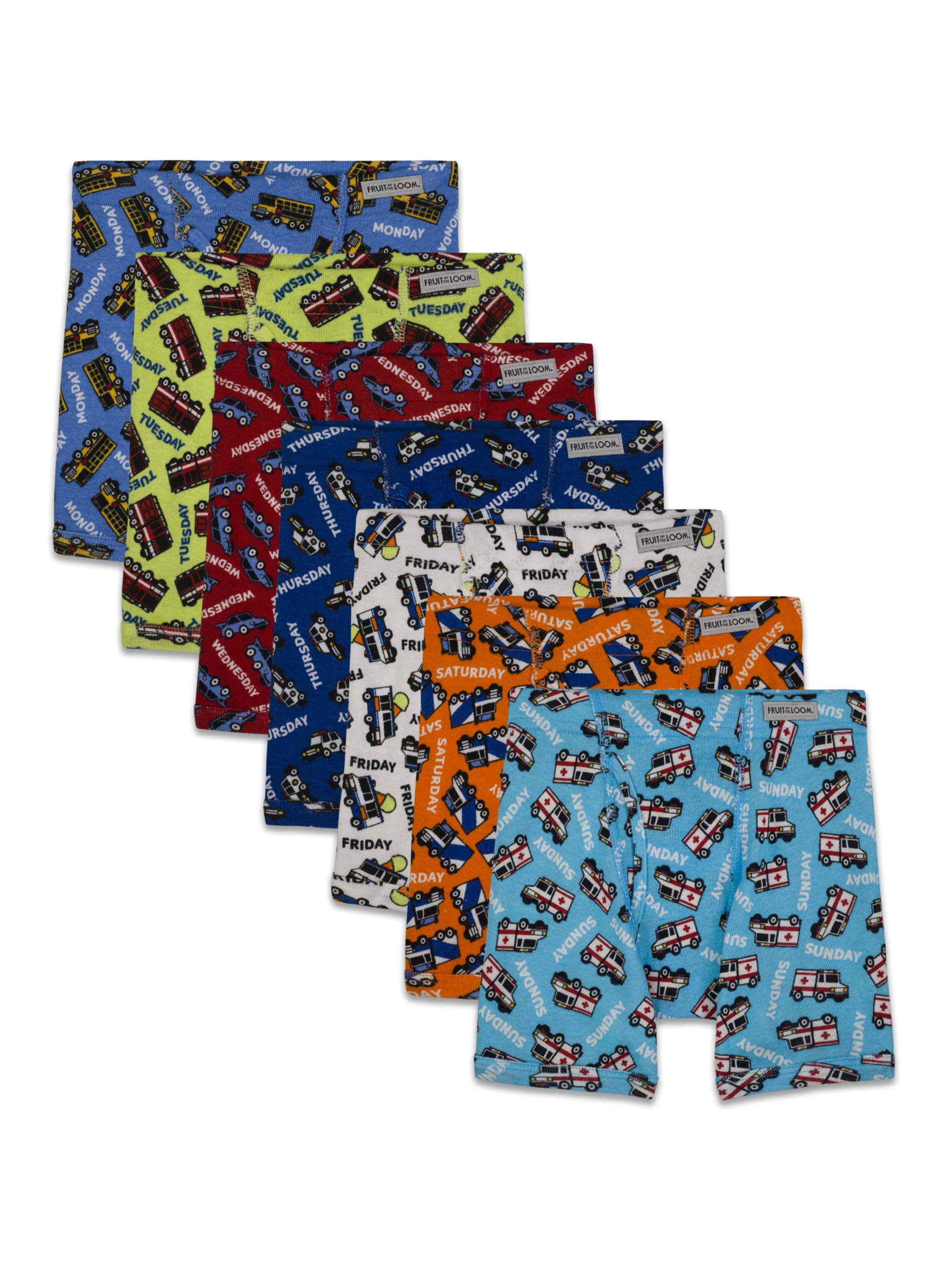 Fruit of the Loom Toddler Boys 7-Pack Days of The Week Briefs