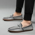 thumbnail image 5 of Men's Casual Loafers Slip On Leather Shoes Lightweight Driving Shoes Moccasins Classic Penny Loafer Flats Boat Shoes, 5 of 10