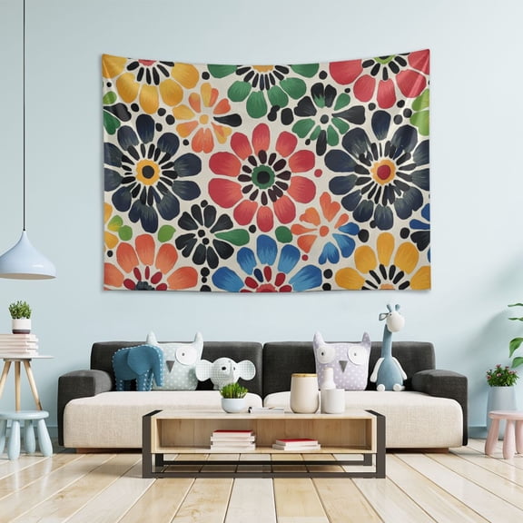 Yayeee Tapestry Wall Hanging for Bedroom 60" x 40" Living Room Home Wall Art Decor, Dark Floral