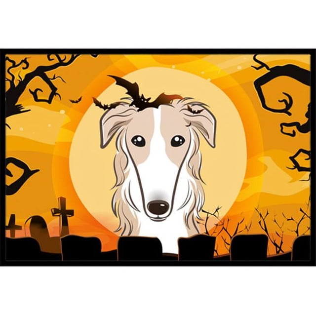 Carolines Treasures BB1786MAT Tapis Intérieur et Extérieur Halloween Borzoi - 18 x 27 Po.