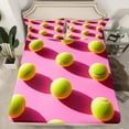 thumbnail image 2 of Feelyou Est Tennis Sleep Bed Sheets for Child, Outdoor Ball Gaming King Sheets, Cartoon Sport Player Sheet Set, Ultra Soft Bedroom Decor, 4 Pieces, 2 of 7
