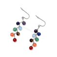 thumbnail image 2 of Pendientes colgantes de perlas de piedras preciosas de 7 colores, joyería de moda para mujer y yoga, 2 of 4