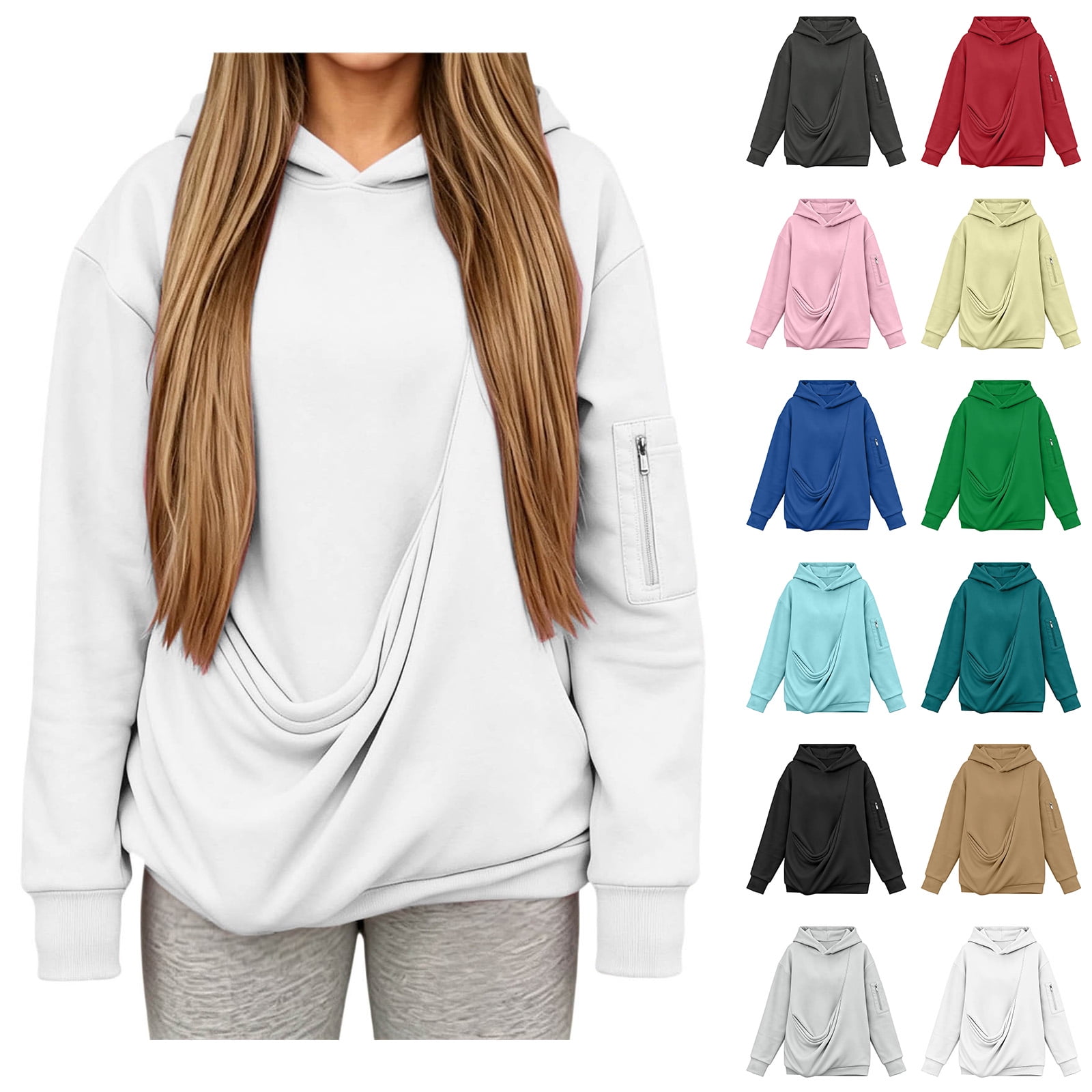 Women s Hoodie with Dog Pouch Pet Carriers Pocket Sweatshirt Casual Fashion Tops Women s Hoodies Size S-3XL