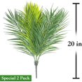 thumbnail image 4 of Paquete de 2 hojas de árboles artificiales, plantas tropicales, plantas de fronda falsas, plantas artificiales, flores verdes para el hogar, cocina, arreglos de fiesta, decoraciones de boda Zhivalor CZJJ-HQ4, 4 of 6