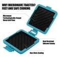 thumbnail image 3 of Toaster Microwave  Sandwich Maker Panini Dishwasher Safe No Electricity Wireless Time Saving Fast Toastie In Oven(blue Maker), 3 of 8