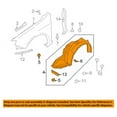 thumbnail image 3 of For 08-11 Impreza Front Splash Shield Inner Fender Liner Panel Left Driver Side, 3 of 4