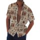 thumbnail image 1 of Men's Summer New Loose Print Short Sleeve Shirt Cardigan Beach Shirt L, 1 of 5