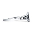 thumbnail image 2 of Oval Signet Oxidized Ring 925 Sterling Silver Size 5, 2 of 6