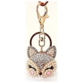 thumbnail image 1 of LLC Porte-Clés Fox avec Strass Blanc et Boule en Peluche, 1 of 4