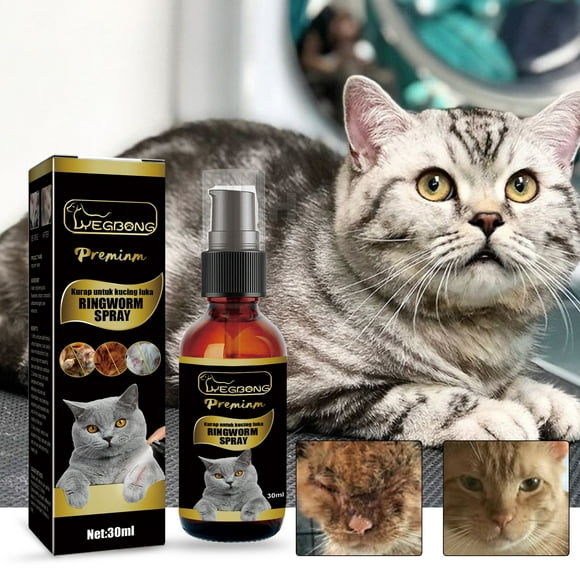 RYRDWP Clearance 30ml Cat Ringworm Spray – Antifungal Pet Skin Care Solution for Cat Ringworm Treatment & Prevention