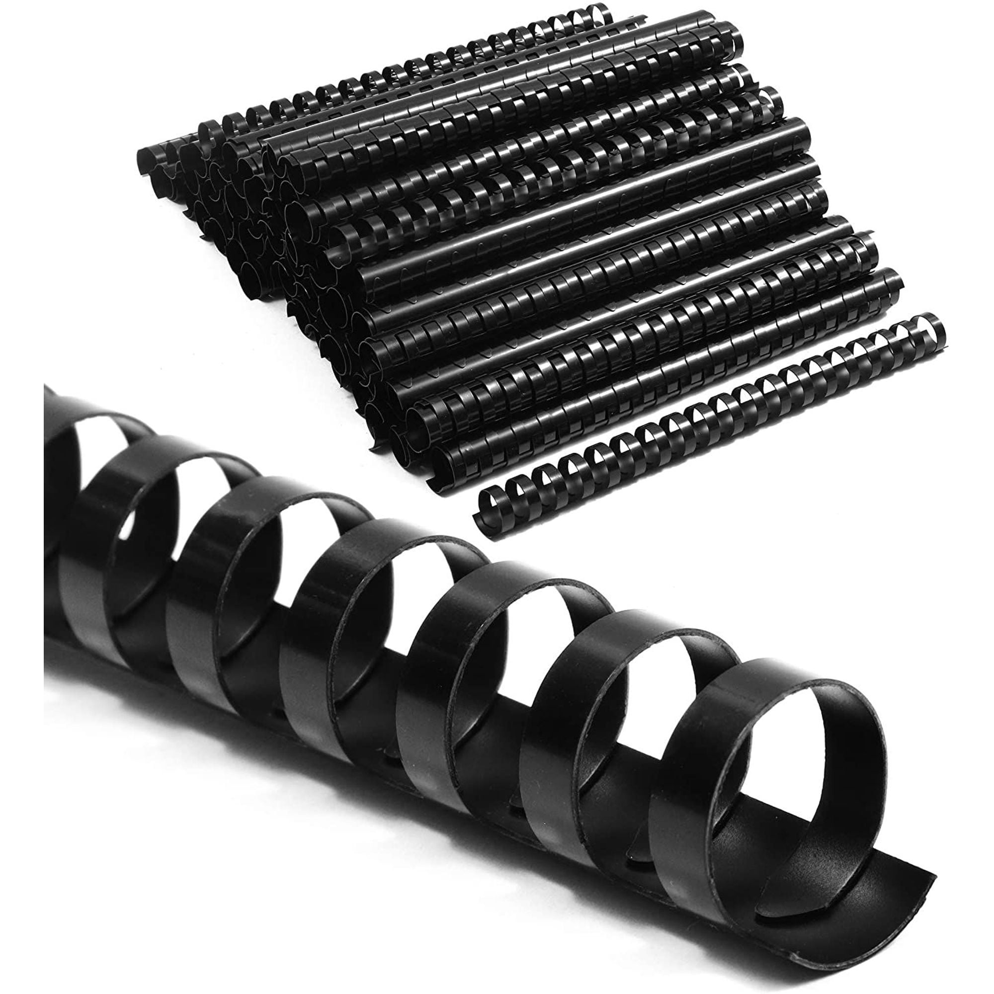 100Count Spiral Binding Combs (19mm, 3/4 inches, Black