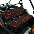 thumbnail image 2 of Uorisanigo UTV Seat Covers Set Non-Slip Seat Pad Cover Fit for Kawasaki Mule 4010 2009-2023 2025, Dustproof Red Bat Print Padded Protector Replacement UTV Accessories, 2 of 7