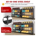thumbnail image 3 of AUHUP 4-Tier Garage Storage Shelves 3000LBS Heavy Duty Metal Shelving 48" W Shelving Unit for Warehouse,Basement Industrial,Home Utility Rack Shelf, Black, 3 of 11