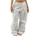 thumbnail image 1 of Pantalones Cargo Mujer Pantalones de Salón Pantalones de Moda Pantalones de Traje de Color Sólido Completamente Rectos Odeerbi  ODB176588, 1 of 6