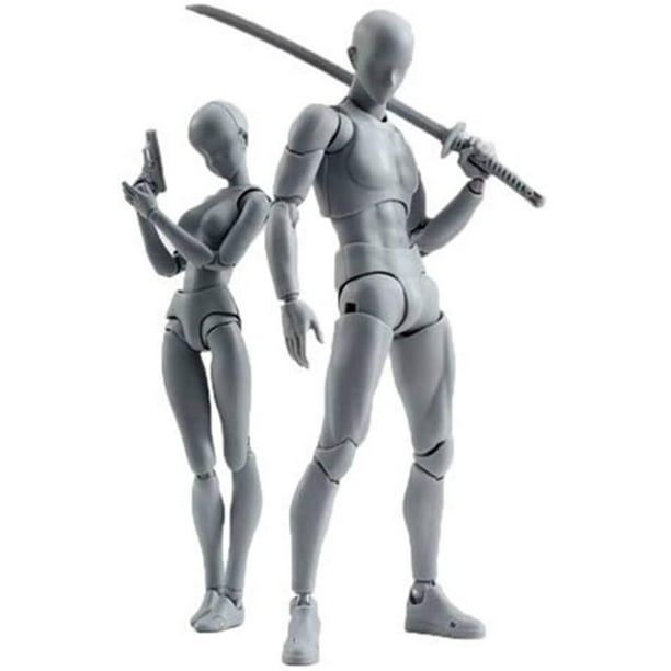 Action Figures Body Kun & Body-Chan DX PVC Model SHF(Grey Color