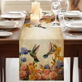thumbnail image 3 of Table Runners 36 Inches Long Dress Scarves, Vintage Hummingbirds Farmhouse Kitchen/Dining Table Runner, Short Coffee Tablerunners, Spring Farmhouse Country Flowers 13x36 Inch, 3 of 9