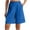 Blue, variant on Simua Women's Loose Shorts Fashion Solid Color Pockets Elastic Waist Summer Casual Bermuda Shorts