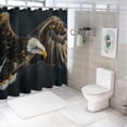thumbnail image 7 of Awypu Shower Curtain Brown and White Flying Bald Eagle Picture Waterproof Multiple Sizes White, 7 of 7