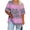 Purple, variant on Staron Summer T-Shirts for Women Plus Size V Neck Short Sleeve Casual Oversized Loose Fit Basic Solid Color Tee, Purple 4XL
