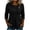 Black, variant on 3/4 Sleeve Linen Shirts for Women Dressy Casual Button Decor Collared Round Necek Pullover Tops Loose Lightweight Cozy Work Flowy Ruched Pleated Tunic Blouse