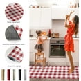 thumbnail image 6 of Kitchen Rugs and Mats 2 Pieces Red Buffalo Plaid Runner Rug Sets White Check Soft Comfort Standing Kitchen Mats for Floor Absorbent Area Rugs Carpet Non Slip Farmhouse Cushioned Doormat Home Decor, 6 of 6