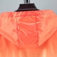 thumbnail image 7 of Kids Long Sleeve Zipper Hooded Sun Protection Cardigan, Thin Breathable Light Outerwear for Summer Outdoor Sports Unisex Boys Girls Anti-UV Jacket Orange 11-12 Years, 7 of 7
