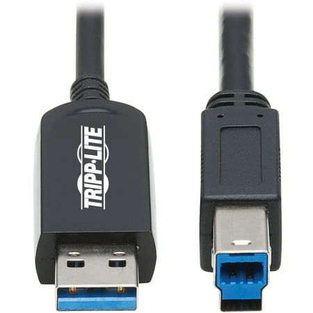 UPC: 0037332260260 | Tripp Lite U328F-15M USB 3.2 Gen 1 Fiber Active Optical Cable M/M Black 15 m (49 ft.) Black