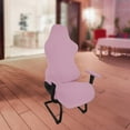 thumbnail image 5 of Stretch Gaming Chair Cover Solid Color Washable Ergonomic Polyester Dust light pink, 5 of 7