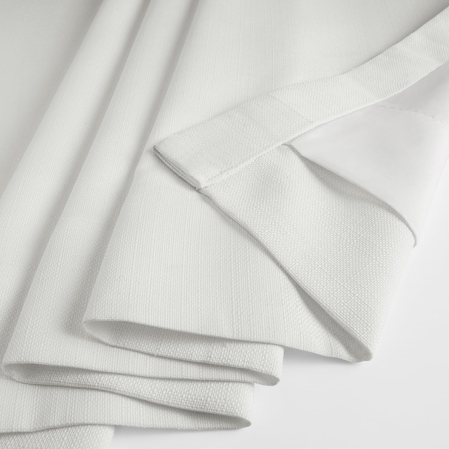 HPD Half Price Drapes Magnolia Off White Italian Faux Linen Room Darkening Curtains with Rod Pocket - 1 Panel - Window Curtains for Living Room & Curtains for Bedroom, 50W X 84L