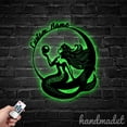 thumbnail image 3 of Handmadetneonsign Mermaid On The Moon Metal Wall Art Light, Mermaid Metal Sign Wall Decor, Home Metal Decor 62280, 3 of 5