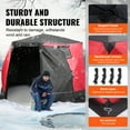thumbnail image 3 of KFFKFF Mobile Ice Haven, 6-8 Person Pop-Up Ice Fishing Hub, 50 Sq Ft Fishing Zone, 130"x130" Winter Angling Shelter, Includes Anchors, Ropes, Transport Bag, 3 of 9