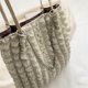 thumbnail image 4 of Bolso plisado Bolso de compras de moda Bolso simple de damas de color sólido (Blanco), 4 of 5