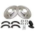 thumbnail image 2 of TRQ Rear Brake Pad & Rotor Kit Brake Pads Brake Rotor Parking Brake Shoe Set Ceramic Fits Select 2016-2017 Hyundai Azera 2014-2015 Kia Optima, 2 of 6