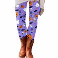 thumbnail image 5 of Leggings for Women Tummy Control Halloween High Waisted Athletic Soft Printed Workout Pants Purple Fitness Clothing XXL, 5 of 5
