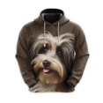 thumbnail image 4 of Sudadera con estampado de cara de perro divertida, sudadera con capucha de bulldog francés y corgi para hombre, chándal con pastor alemán y dachshund, sudaderas con capucha para perros, 4 of 5