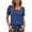 Blue, variant on Plus Size Shirts for Women Women's Solid Square Collar Puff Sleeve Blouse Fashion Casual Loose Fit T Shirt Top for Daily Wear Black XL