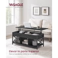 thumbnail image 5 of VASAGLE Mesa de Centro Elevable con Estante y Tapa Ajustable 120x60x50 cm, 5 of 5