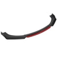 thumbnail image 3 of Bumper Protector, Universal Front Bumper Lip Set Enhance Driving Stability  For Car Modification Glossy Black+Red,Carbon Fiber Style+Red, 3 of 8