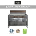 thumbnail image 5 of Soho Baby Cascade 4-in-1 Convertible Crib, Multi-Tone Gray, GreenGuard Gold Certified, 5 of 9