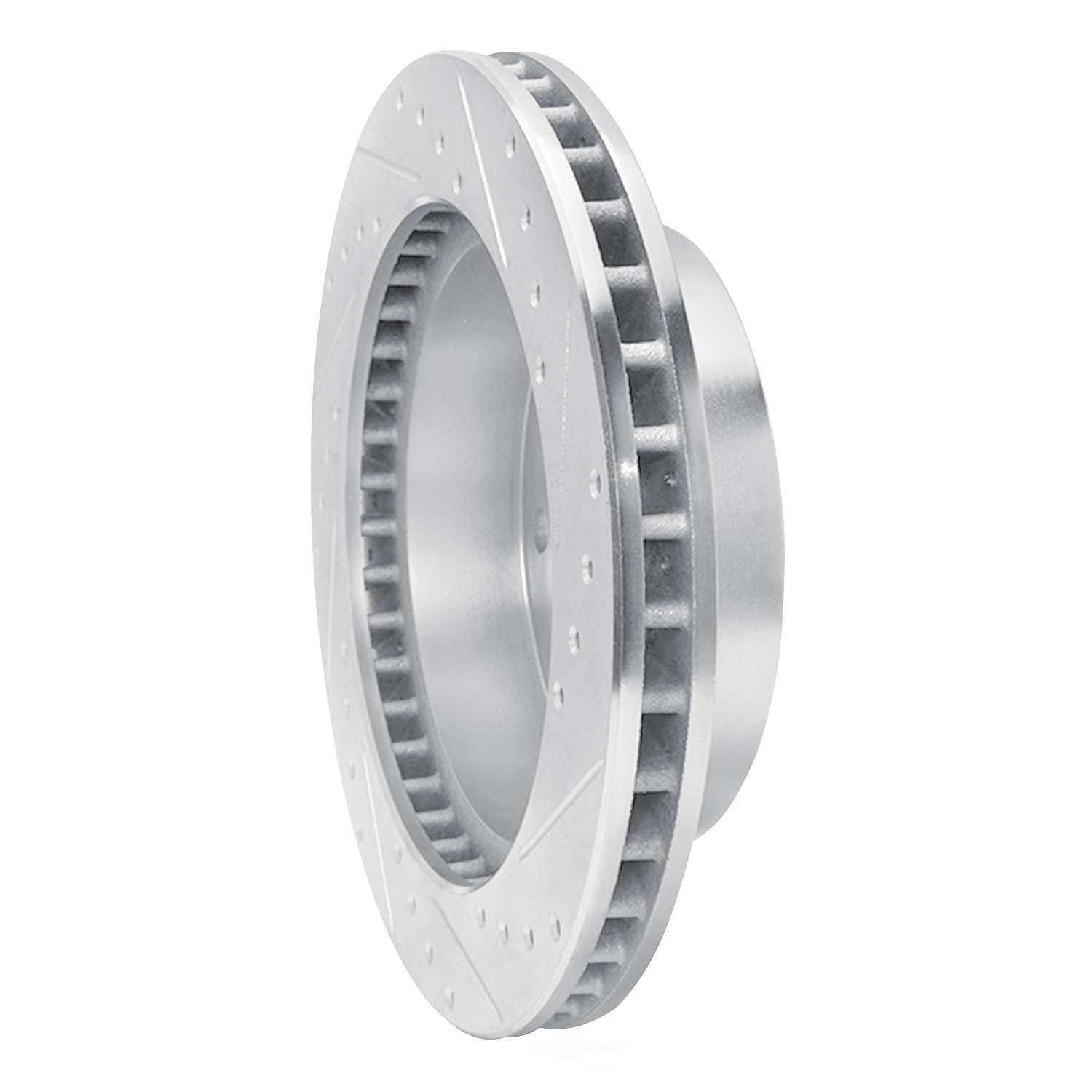 Dynamic Friction Company 631-54143L DFC Brake Rotor - Drilled And Slotted - Silver
