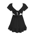 thumbnail image 4 of gdxvjhbj Robe d'Anniversaire pour Bébé Robe pour Tout-Petit Fille Imprimé à Volants Manches Longues Robe Décontractée 4T 5T (Noir, 4-5 Ans), 4 of 5