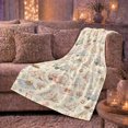 thumbnail image 6 of Nostalgic Camping Scene Floral Trailers S'Mores, Rustic Camping Scene, Warm Flannel Blanket for Cabin and Lodge with Detailed Artwork, Outdoor Lovers Camping Gift, Rustic Home Decor, 6 of 9