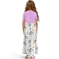 thumbnail image 2 of Uourmeti Girl's Short Sleeve Cute Koala Rainbow Print Crew Neck Loose Casual Long Maxi Dress with Pockets Toddler Girls Sundress Clothes, Size 9-10 Years, 2 of 7