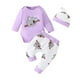 thumbnail image 1 of Gibobby Conjunto de Bebé A Niño Tops y pantalones estampados para bebés recién nacidos, niños y niñas, conjuntos de 2 uds, conjunto de ropa infantil para niños(Morado, 3-6 Meses), 1 of 4