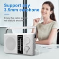 thumbnail image 3 of Transistor de radio AM FM LEOTEC con batería y corriente alterna, color blanco, 3 of 7