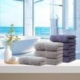 thumbnail image 1 of JASKFLY Solid Color Cotton Towel Four Pack Household Absorbent Face Towels 35x78cm Blue Set, 1 of 9