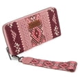 thumbnail image 7 of Wrangler Wristlet Western Wallet Boho Aztec Credit Card Holder for Women, Pink, 7 of 7