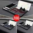 thumbnail image 6 of Car Phone Holder Silicone Pad Dash Mat For Vehicle Dashboard, 3D Digital Temporary Parking Card & Adjustable Phone Cradle, Silicone Non-Slip Mat For Phone Gps And Small Gadgets, 6 of 7