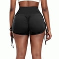 thumbnail image 5 of Tosmy Women Workout Shorts Women's High Waisted Butt Lifting Shorts Workout Yoga Ruched Booty Lift Drawstring Shorts Running Shorts Comfortable, 5 of 5